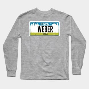 State of Iowa custom Weber vanity license plate Long Sleeve T-Shirt